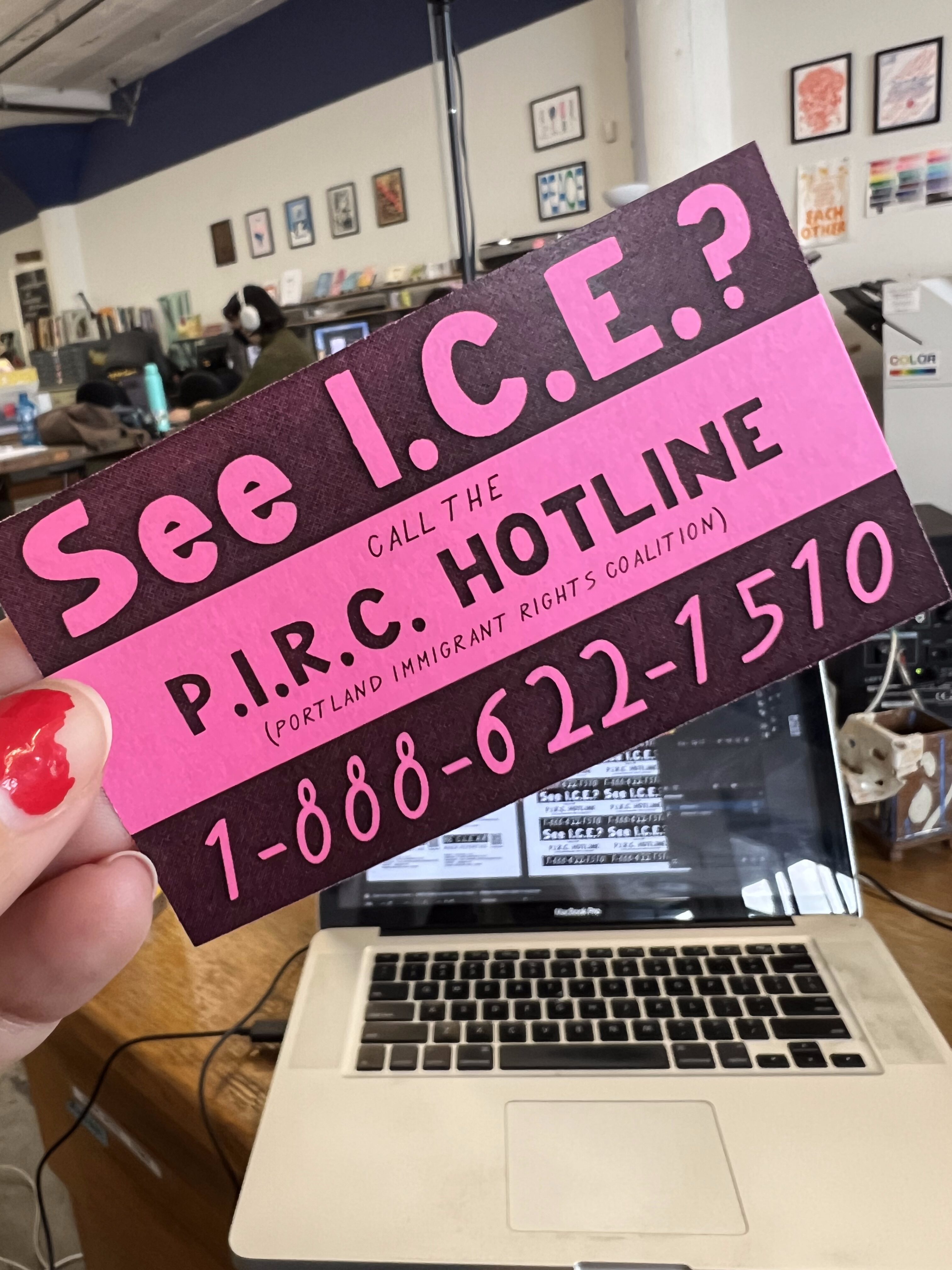 ICE Hotline Cards - FREE Download for Distro - Sheyam Ghieth Art